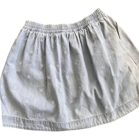 NWT Little Marc Jacobs Light Wash Denim Skirt With Daisies 156 - Picture 5 of 7